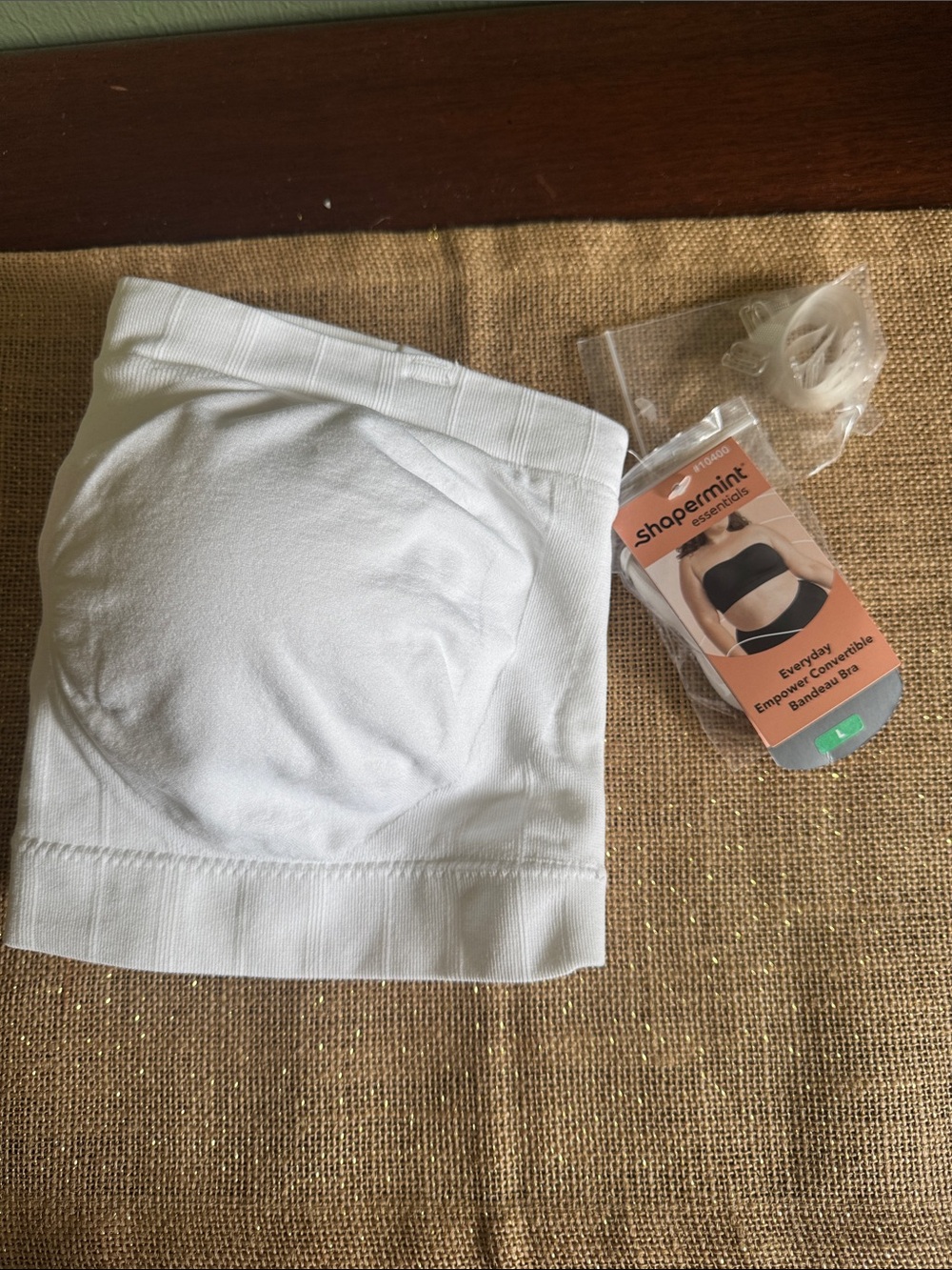 Shapermint Bra Everyday Empower Convertible Bandeau White Size L